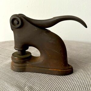 Antique / Vintage Cast Iron Riveter Punch Rivet Punch Setting Press